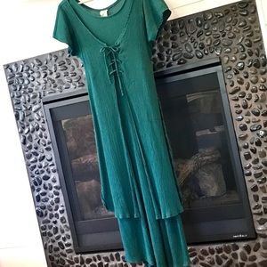 Vintage 90s Lace-Up Dress - size 6/8